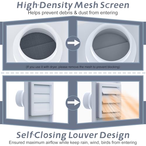 Flamorrow Window Vent Kit with Outdoor Vent Cover Fit for 3" and 4" Hose，Adjustable Window Vent Seal Panels for Exhaust Ventilation Duct of Laser Engraver/3D Printer Enclosure, Dryer, Grow Tent by Flamorrow - Image 4