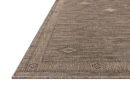 Image of Loloi Birch Collection BIR-03 Natural /Sand 3'-6 inch x 5'-6 inch, .25 inch Pile Height, Area Rug, Indoor /Outdoor, Durable, Neutral, Easy Clean, Rug for Patio, Deck, Entry, Balcony, Outdoor Space