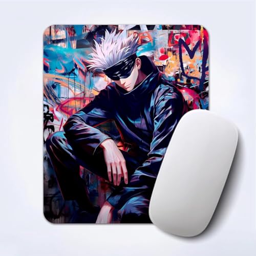 Image of Mouse Pad with Design, 24 x 20 cm, 3mm Thick Rubberised Base Mouse Pad for Computer, PC, Laptop (Anime - 8)