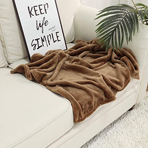 Image of NANPIPER Baby Blankets, Super Soft Fleece Fuzzy Blanket for Toddler, Luxury Cozy Lightweight Microfiber Plush Blanket-Throw Size 30 inchx40 inch,Coffee Brown Small