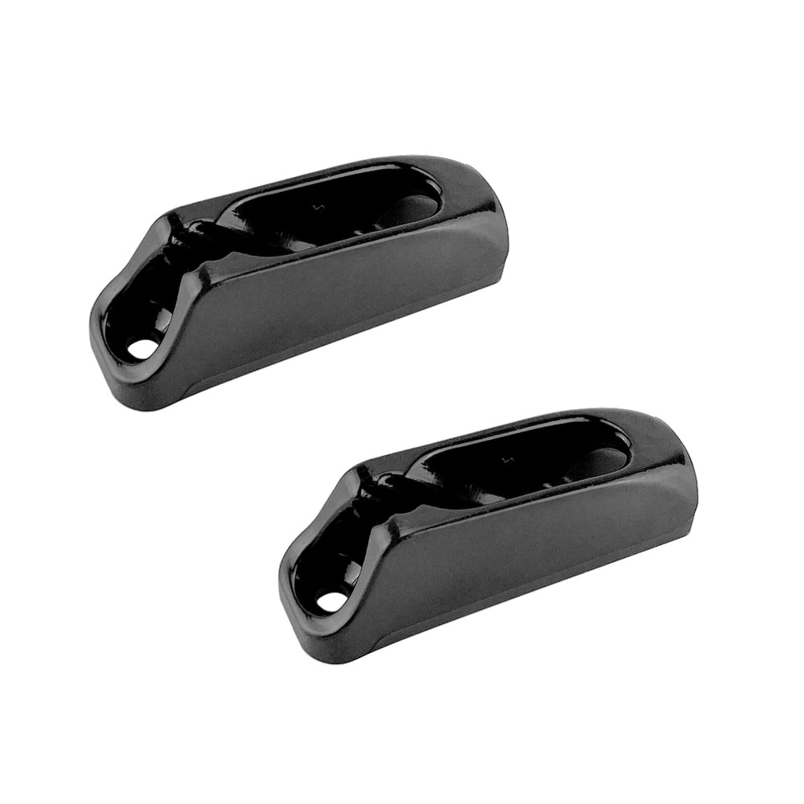 Zhouyqx As Shown Upgrades 2Pieces Boat Jams Cleat Locking Rope Black Nylon Clams Cleat Cord Tensioner Runner Canoeing Kayaks Surfing Marine