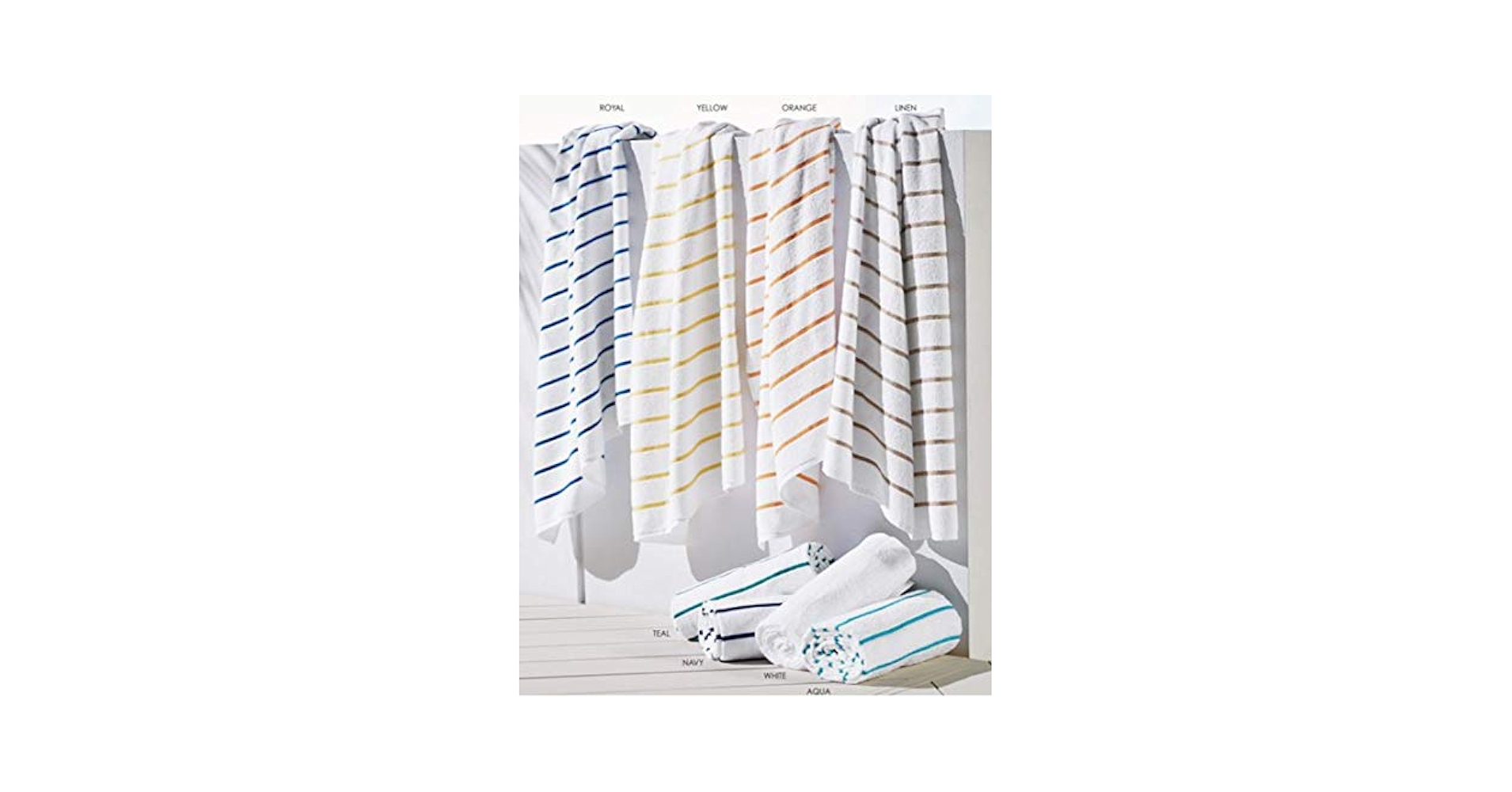 Amazon.com: Ritz Cabana Collection Pool Towel (White/Linen
