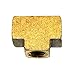 Interstate Pneumatics FP66T Brass Tee Fitting 3/8 Inch NPT Female
