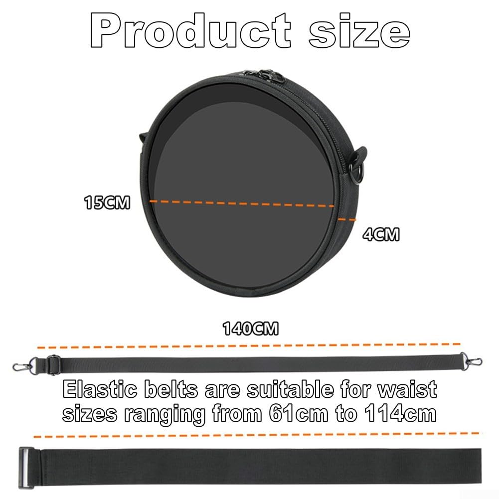 Étui pour lecteur CD avec sangle et fenêtre transparente - Pochette de rangement et de protection pour lecteur CD - Bandoulière réglable et bande de taille - Organisateur en PVC + TPU pour CD