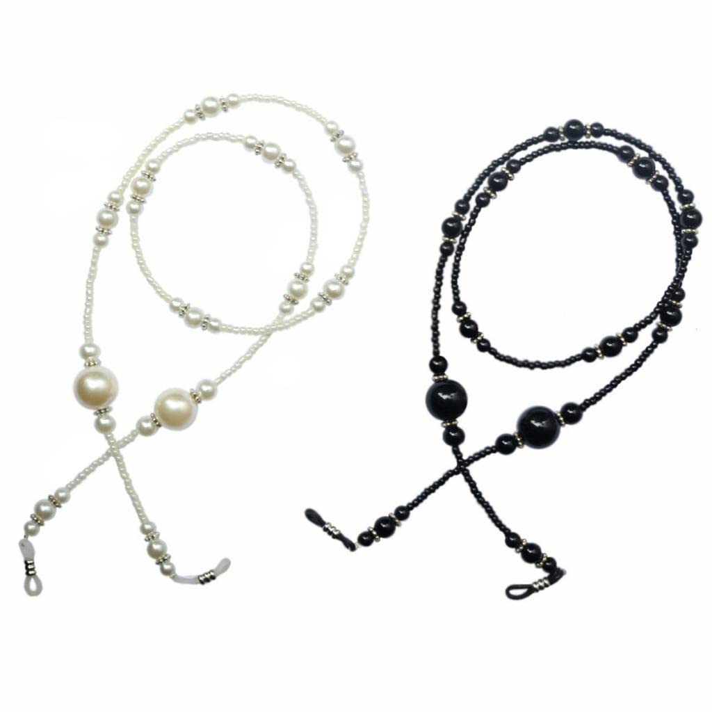 UJEAVETTE Eyeglasses Lanyard Rope Chain Beads Sunglasses Strap Holder Retainer Black-image-38