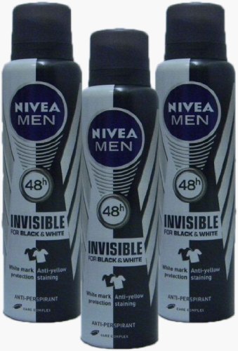 Nivea for Men Invisible Power Anti-Perspirant Spray 150 ml (Pack of 3)