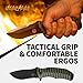 Off-Grid Knives - Rapid Fire Ranger, Camping & Hunting Knife, Cryo D2 Blade Steel with Olive Drab G10 Scales, Deep Clip, Left or Right Carry, Survival, Hiking, Fishing, Boating, Bushcraft