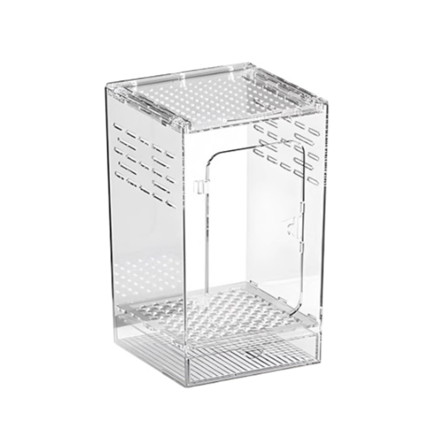 Pudełko Do Karmienia Akrylowa Obudowa Dla Pająków Skaczących Z Otworami Wentylacyjnymi Terrarium Dla Gadów(15x15x25cm)