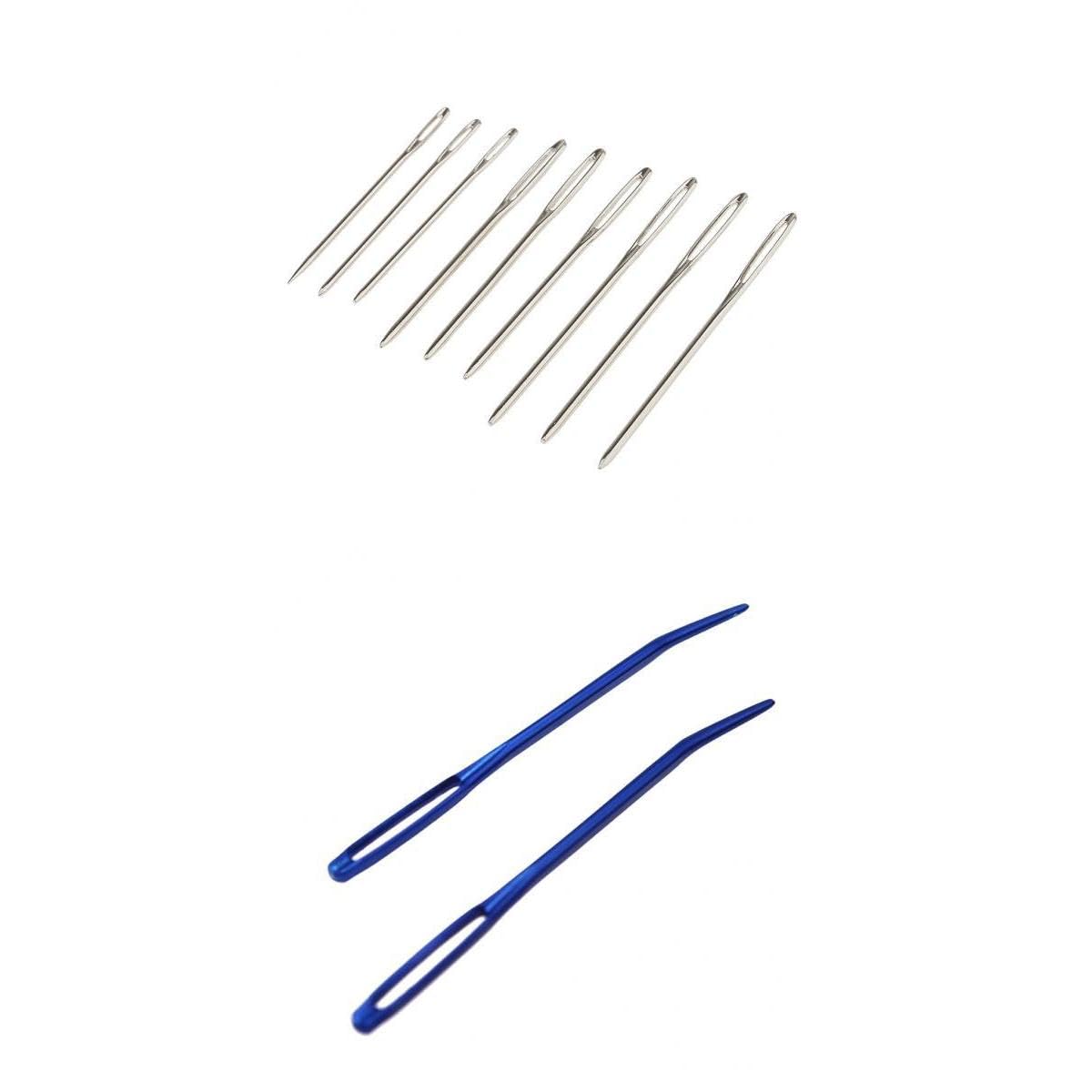 9pcs Large Eye Blunt Needles + 2pcs Bent Tip Needles for Yarn Sewing Darning-image-34