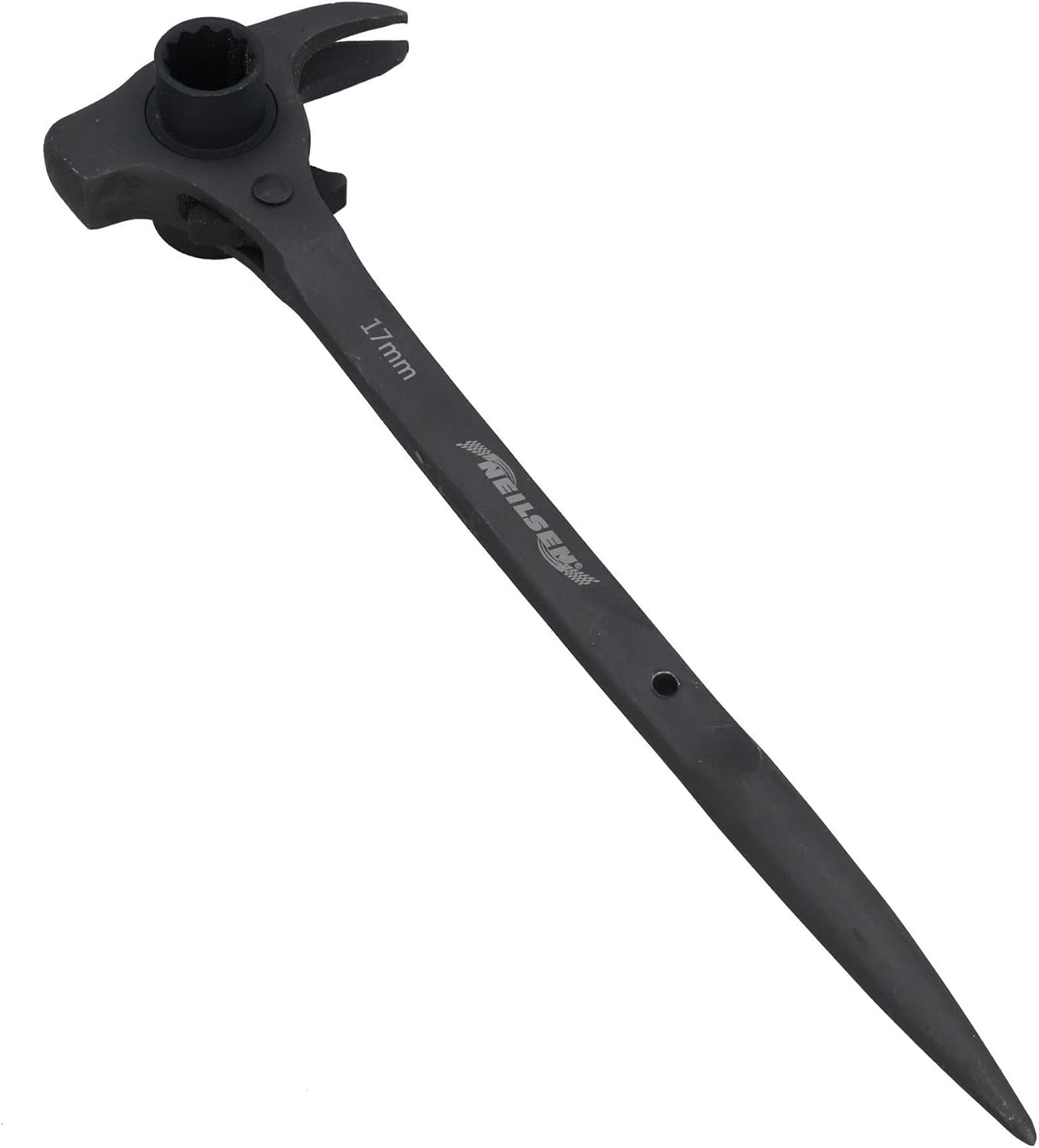 4 in 1 Scaffold Spanner Ratchet Podger Bi-Hex 17 & 21mm Claw Hammer Pry Bar