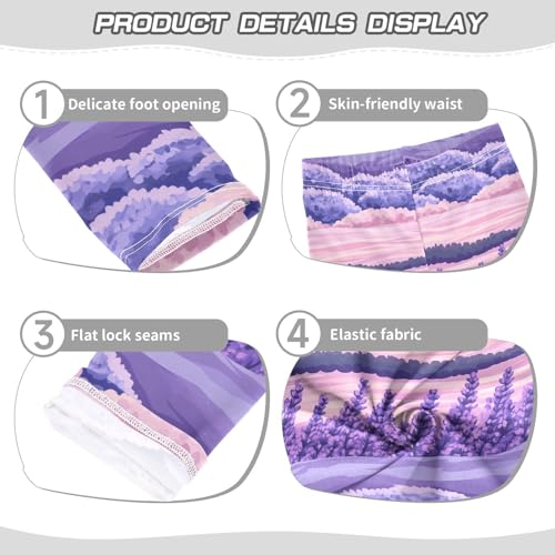 Lavender Field Kids Baby Girls Leggings Stretch High Waisted Pants Sports3