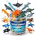 Liberty Imports Large Deep Sea Animals | Ocean Underwater Creatures | Realistic Plastic Marine Toy Figures | Educational Toys for Toddlers, Kids (16 Piece Set)