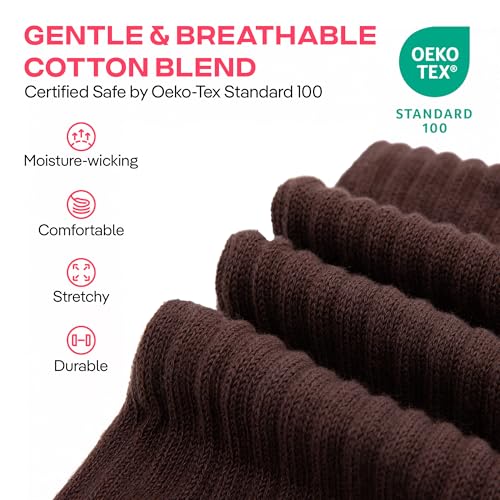 Image of CoolMate Women's Scrunch Crew Socks, Slouchy Mid Calf Boot Socks, 3 Pairs