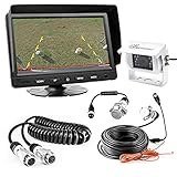 Das Rückfahrsystem CM-AHRFS1 wurde speziell für den Rückfahrkamera- Betrieb am Anhänger entwickelt. Dank dem speziellen Trailer Anschluss-Set CM-RAD ist die Kabelverbindung zwischen Zugfahrzeug und Anhänger über ein Spiralkabel trennbar. Der im Set enthaltene 7