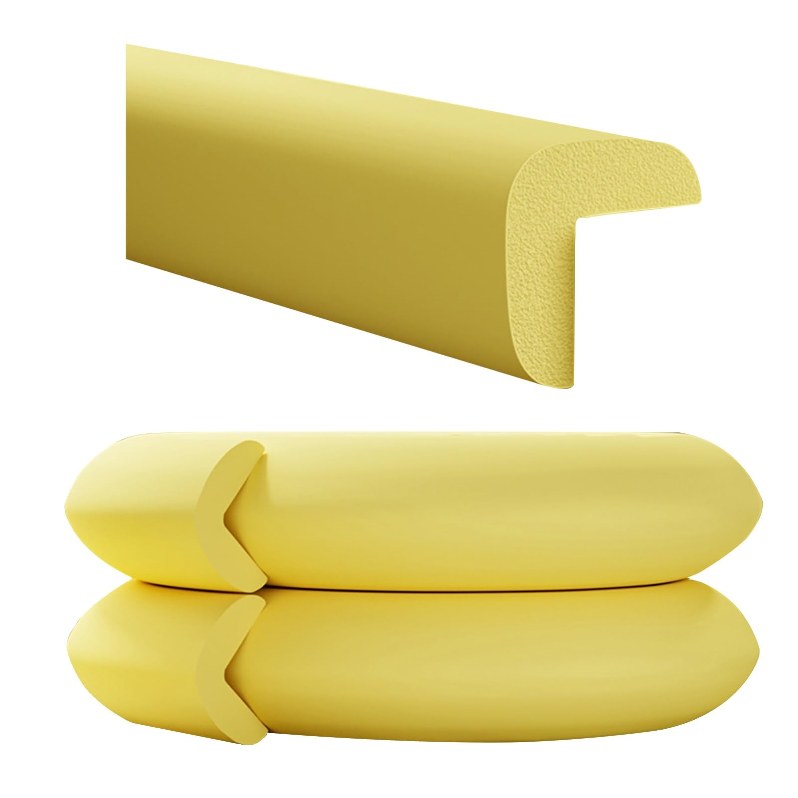 Furniture Corner Guard Edge, Heavy-Duty Soft Foam Furniture Edge Corners, for Metal Frame Desk Counter(Yellow,5M)