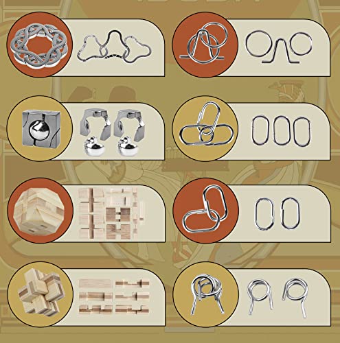 Rlylf Brain Teaser Puzzle 3D Mind Game For Adults And Kids Unlock Interlock Wooden And Metal Puzzle Fun Game Challenge Mind Educational Toys Cool Puzzle Box #TOP2