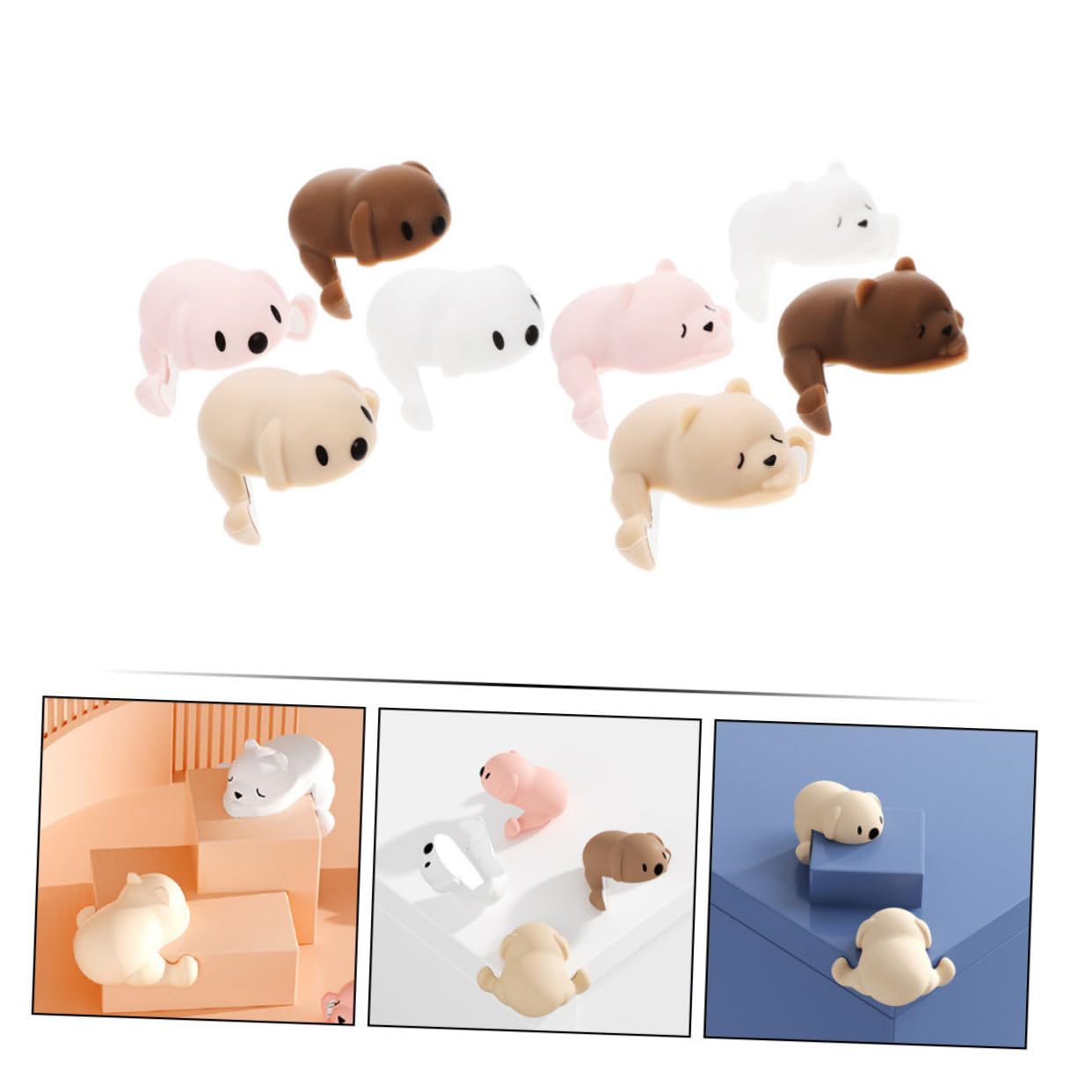 Kisangel 3 Series De Esquinas para Mesas Infantiles De Esquinas para Bebés De Esquinas para Mesas De Centro De Esquinas para 8 Piezas*3