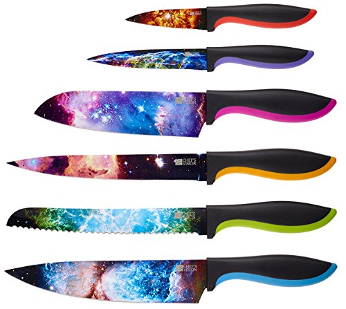 CHEF'S VISION Cosmos Knife Set - 6-Piece Stainless Steel Cutting Knives Set...