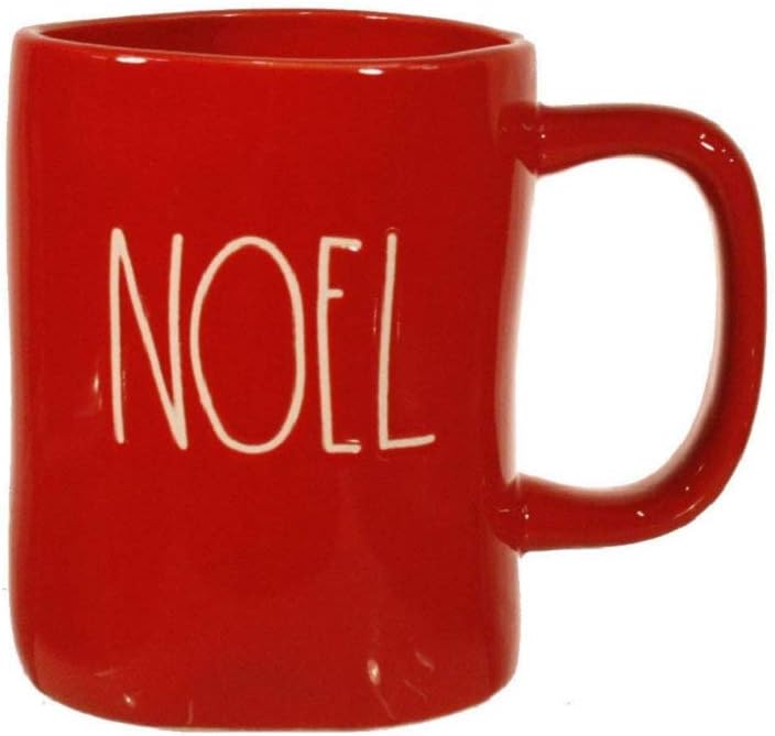 Rae Dunn Noel Red Christmas Coffee Mug Artisan Collection by Magenta - Large Letter LL
