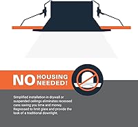 Vista 5 de HALO LCR - Lámpara LED sin lata retrocedida de 4 pulgadas, 14 W, 6 CCT seleccionables, regulable, 1300 lúmenes, blanco mate