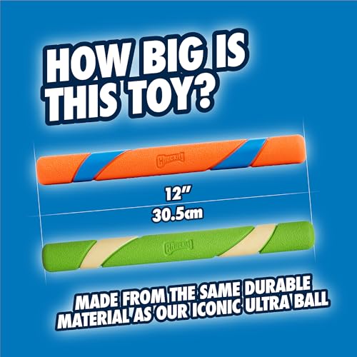 Image of Chuckit! Interactive Dog Toy Ultra Fetch Stick Day & Night Bundle, 12 Inches, Outdoor, Pack of 2