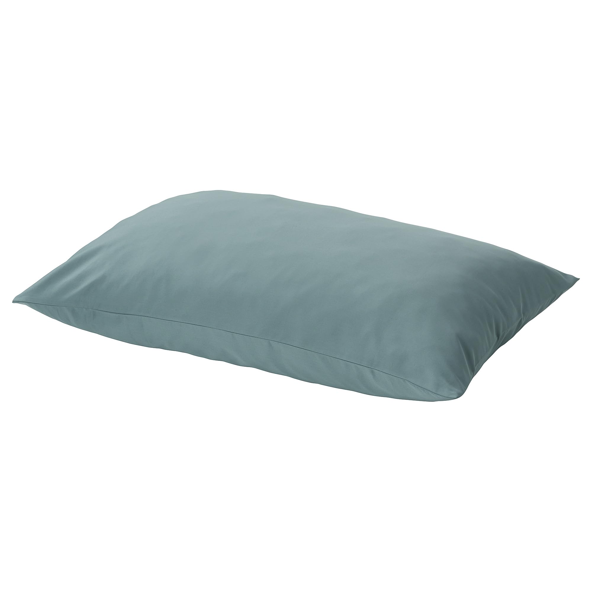 Taie d'oreiller bleu-vert 50x60 NATTJASMIN en satin de lyocell doux et coton