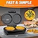 FineMade Omelette Maker Electric, Omelette Pan Nonstick, Dual Omelette Makers with 2 x 4.75” Round Grooves, Egg Bite Maker, Electric Double Egg Pan, Mini Pancake Maker, Breakfast Sandwich Maker, Black