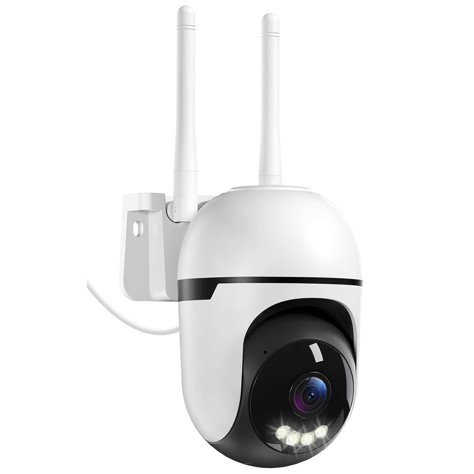 Cámara Vigilancia WiFi Exterior 2K 3MP, 360° PTZ, 2.4G y 5G WiFi, Grabación 24/7, Seguimiento Automático, IP66, Visión Nocturna a Color, Audio Bidireccional, Detección de Movimiento