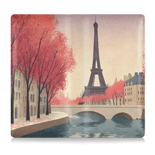 Car Registration and Insurance Holders Autumn Eiffel Print, PU Leather for License Documents Cards2