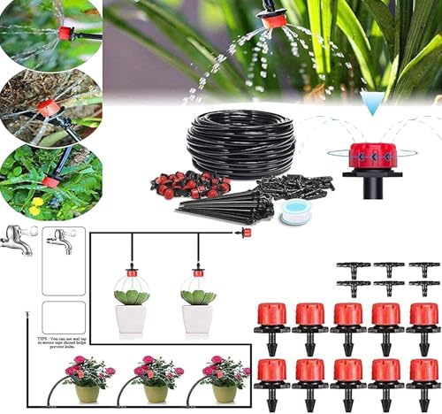Image of JERN Micro Drip Irrigation System for 30 Plant, Self Automatic Watering Garden Hose Kits With Adjustable Dripper