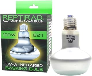 Retics & Reptiles | REPTIRAD Daylight Basking Bulb | UVA & Infrared | E27 Screw Thread | Basking Bulb for Heat & Light | Snakes, Lizards, Tortoises and More (1 Unit x 100 watts)