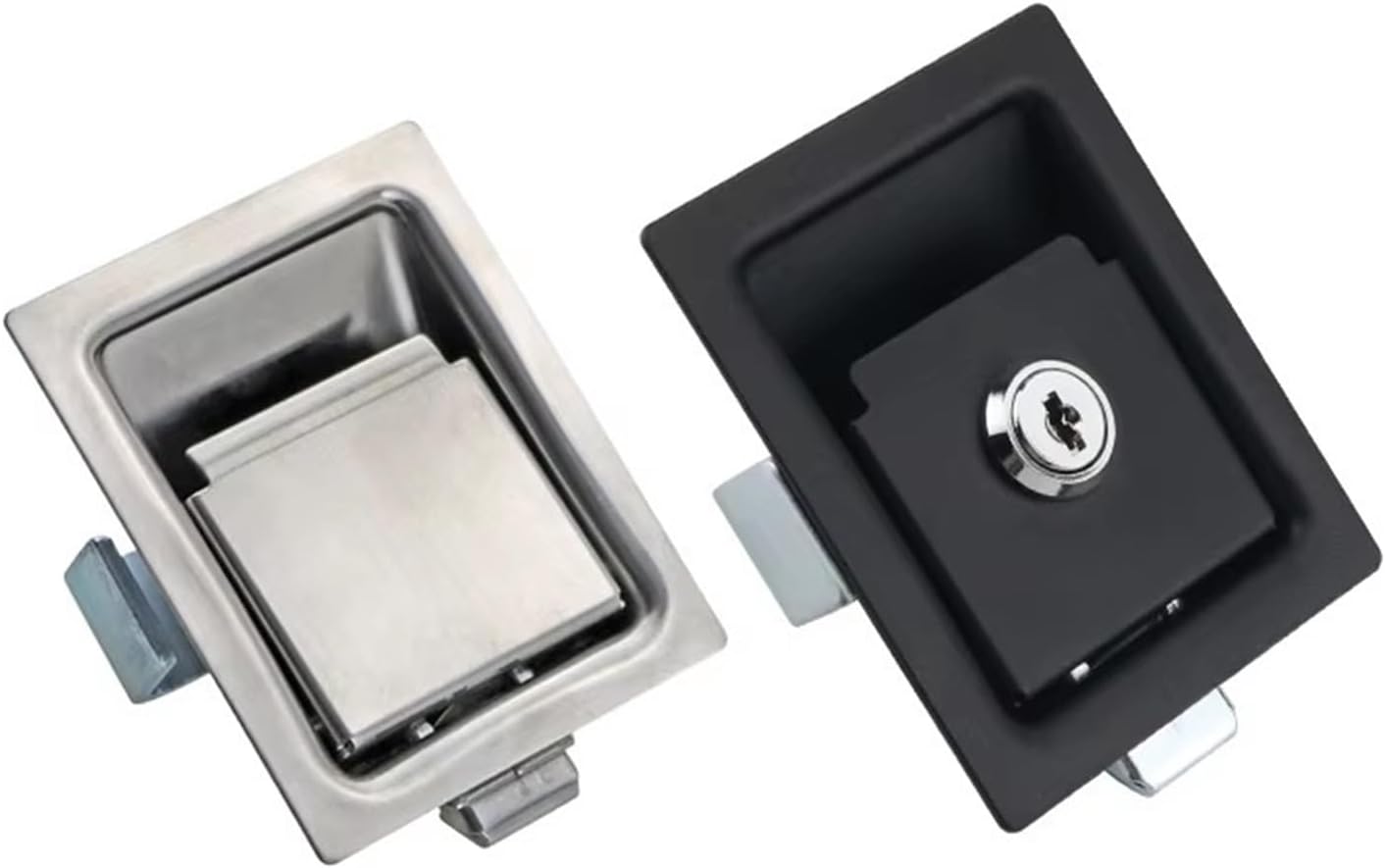 Panel Lock Stainless Steel Or Iron Door Industrial Switch Cabinet Chassis Distribution Box 1Pcs(Black-with Lock)