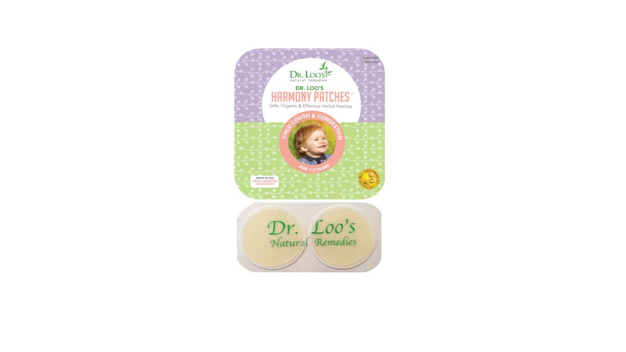 Child Patches for Cough, Congestion, Allergies for 1 – 5 Years Old, 6 Patches.