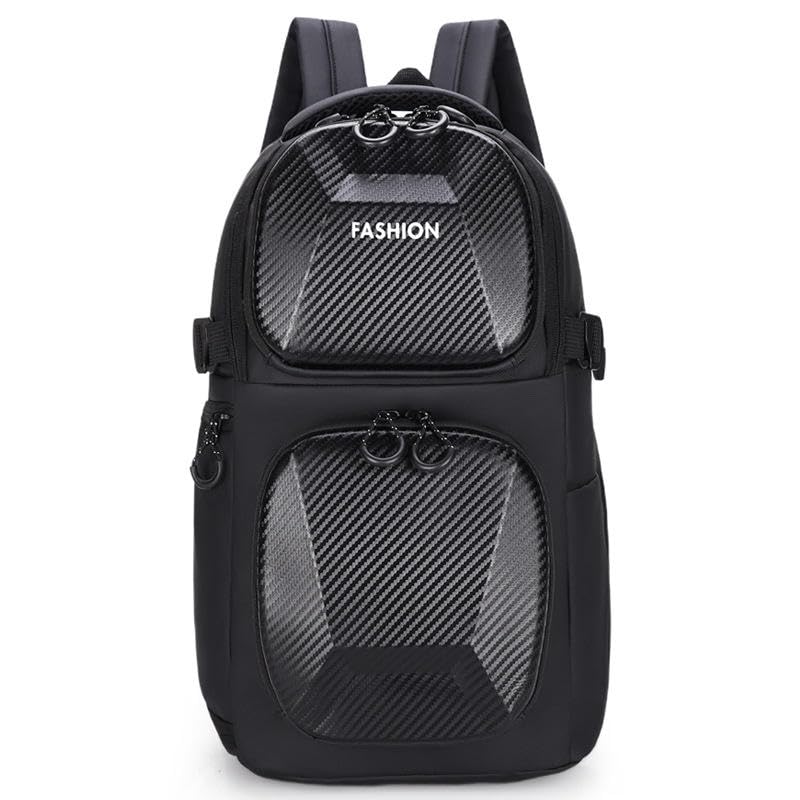 Image of SEMITO Waterproof Hard Shell Backpack for Men & Women | 20-35L Oxford Fabric Travel & College Daypack with Multi-Compartment Storage | Durable Laptop Bag for Work, Outdoor, School & Everyday Use