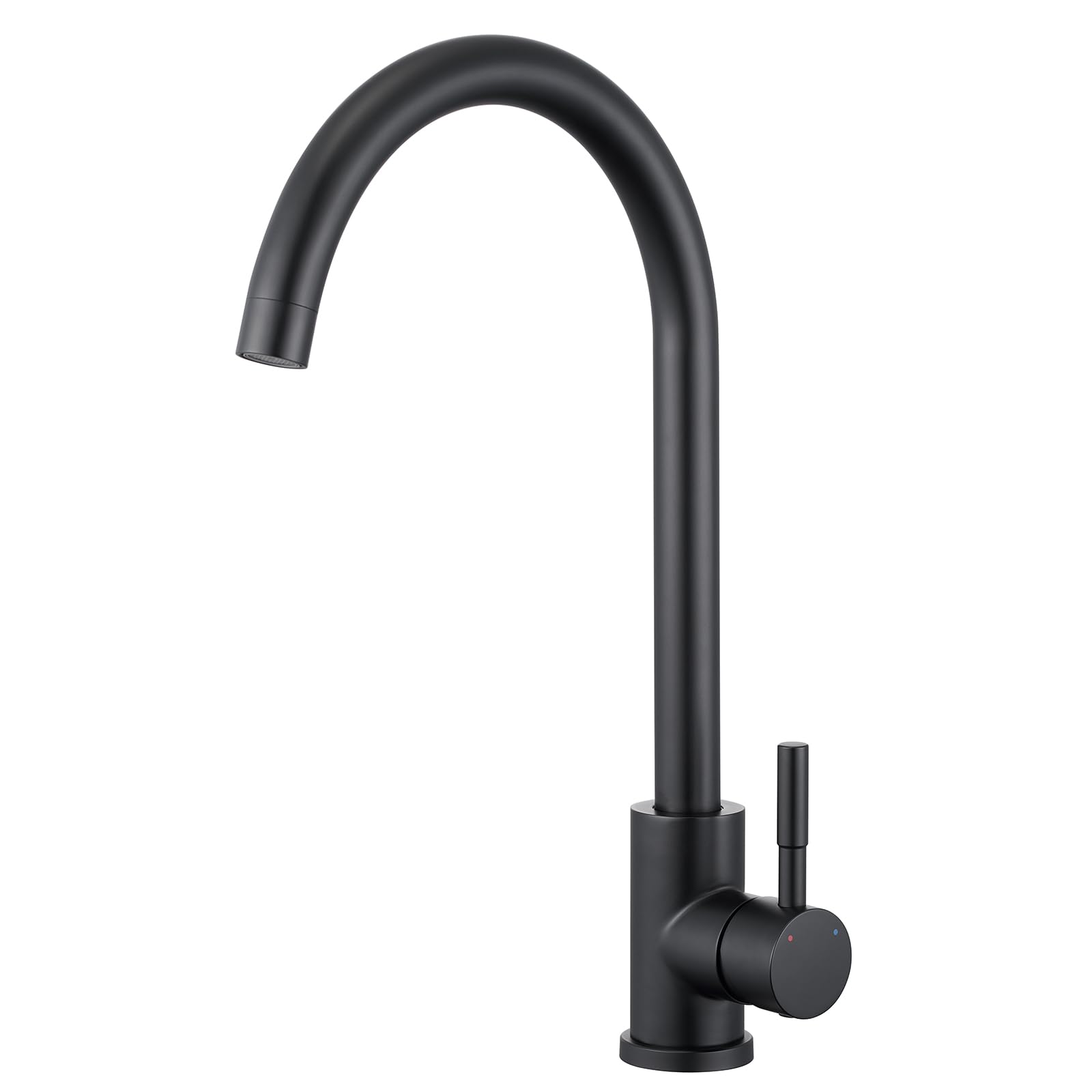 Mitigeur de cuisine haute pression BONADE pivotant à 360° avec bec haut ergonomique noir
