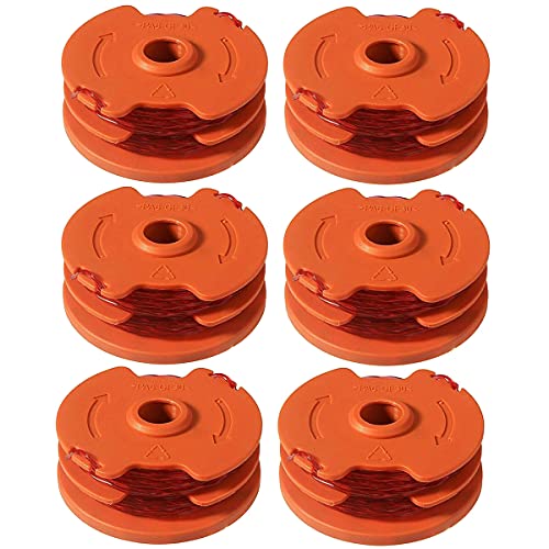 Odashen 6Pack Strimmer Spool Line WX100 Replacement for McGregor MET6032 MET4530 MET3525 Worx WG119E