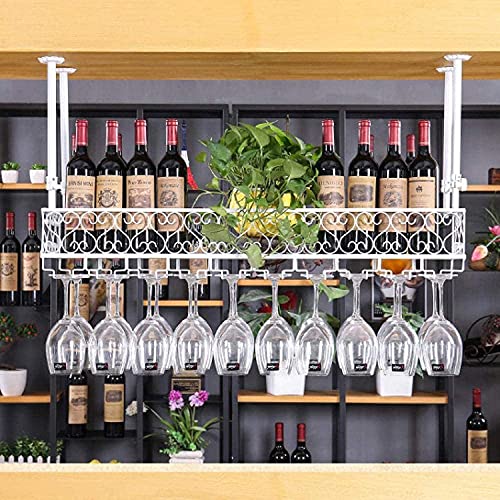 Casier à bouteilles de vin vintage suspendu au plafond pour décoration intérieure - 2