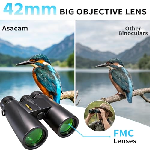 Binoculares Asacam 12x42 para adultos miniatura 3