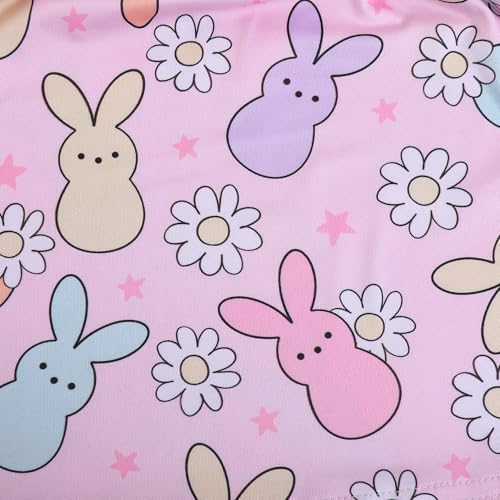 Image of nebljgo Toddler Girl Bunny Clothing Sets Spring Summer T-Shirt Leggings Pants Outfit 3-8Y