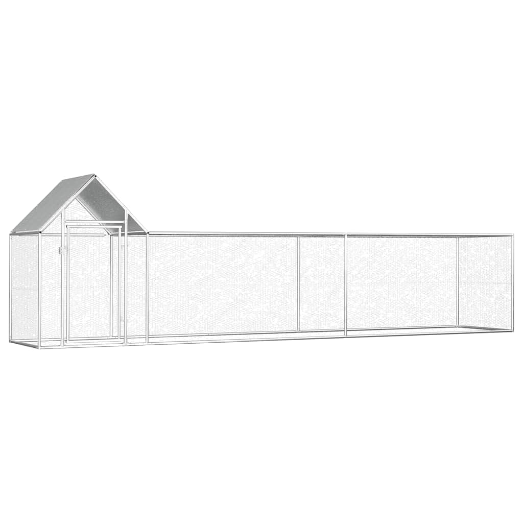 Galwanizowana stalowa kurnik 5x1x1,5 m z wodoodpornym dachem