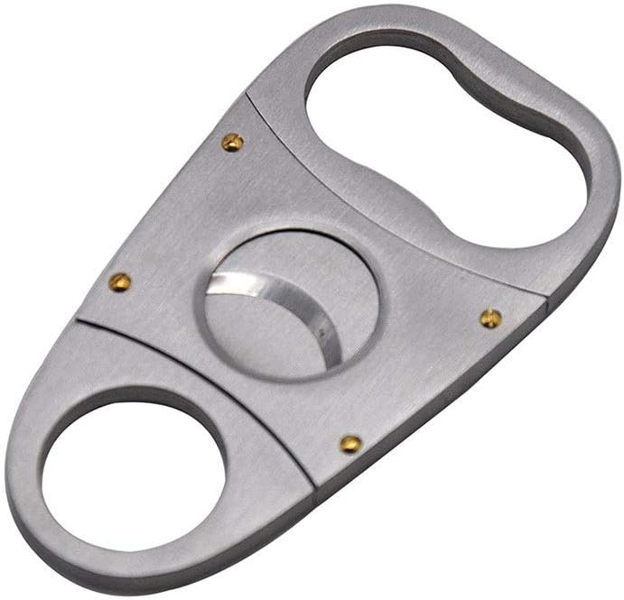 Cigar Cutter, 3Finger Guillotine Cigar VCut Cutter Super Sharp Stainless Steel