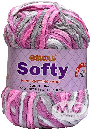 Image of M.G ENTERPRISE Knitting Yarn Thick Chunky Wool, Softy Magenta 300 gm Best Used with Knitting Needles, Crochet Needles Wool Yarn for Knitting. by M.G ENTERPRIS CA