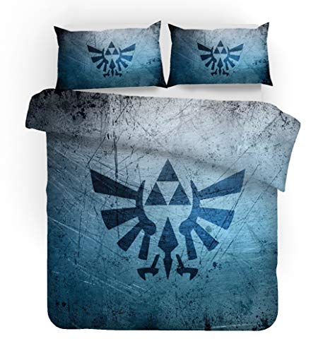 DDONVG Zelda Housse de Couette pour lit Simple et Double 100 % Microfibre, Motif imprimé numérique 3D, Doux et Confortable (220 x 240 cm) Cover