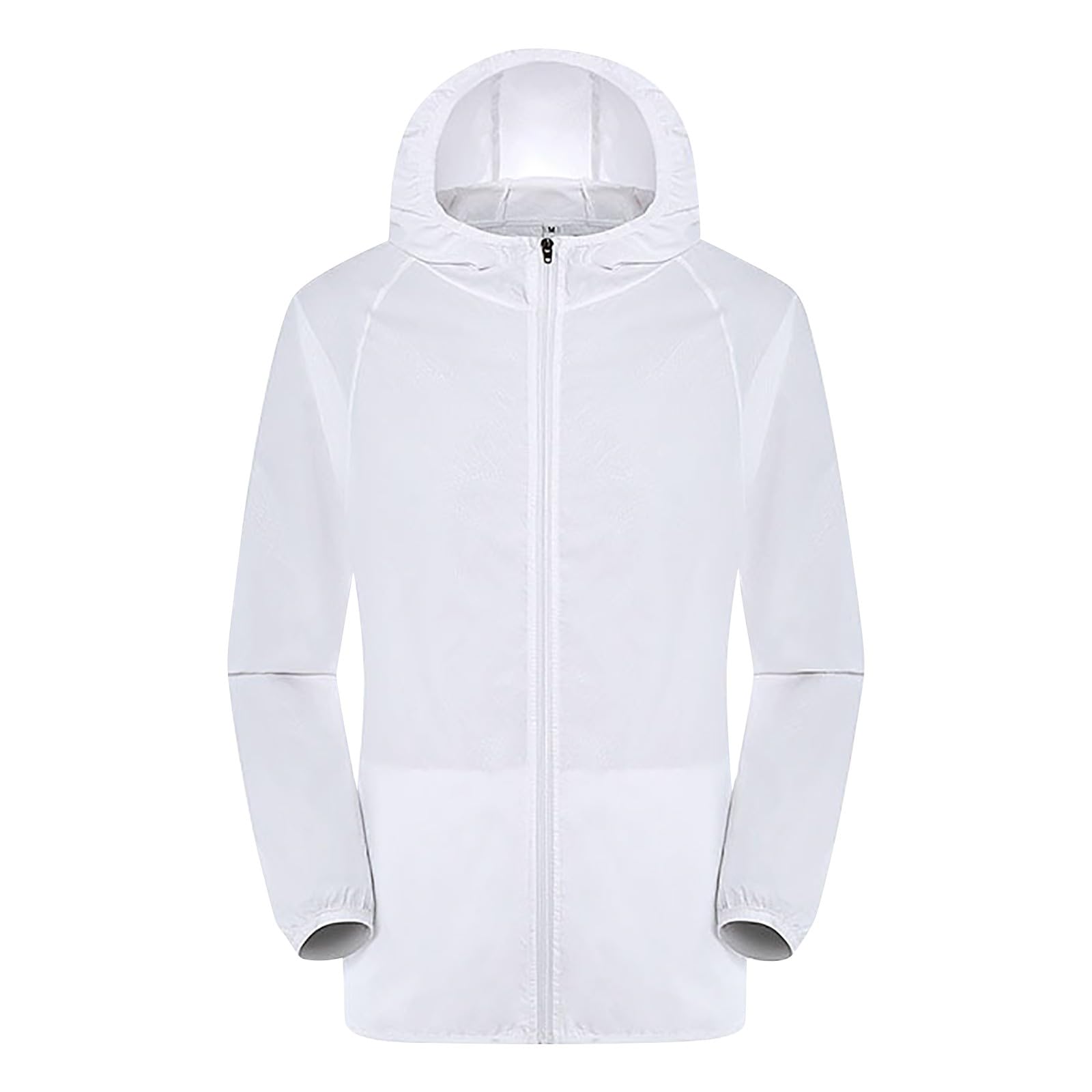 Bukknye Women's A-White Packable Rain Jacket Lightweight Waterproof Raincoat With Hood Cycling Bike Jacket Windbreaker