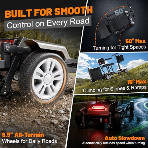 Lightweight 4-Wheel Scooter 25 Mile Range