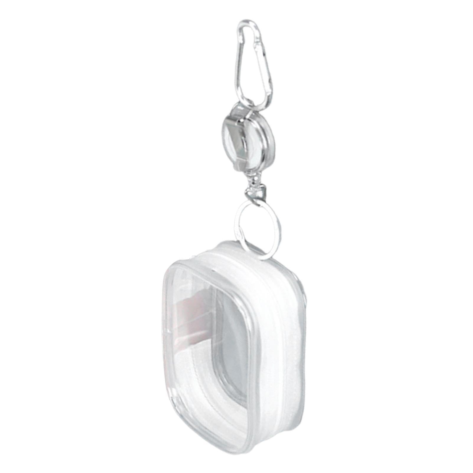 Organizer per cavi, borsa portaoggetti piccola, borsa organizer impermeabile, custodia trasparente per il trasporto, borsa da viaggio per cavo, caricabatterie, auricolari, Bianco, square, Unisex