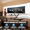 HUANUO NITROGLIDE™ Dual Monitor Stand for 13″–40″, Premium Dual Monitor Mount with USB, Height Adjustable Monitor Stand for 2 Monitors, VESA Mount with Clamp/Grommet Base, Holds 26.4lbs per Arm, HNDS7 #1