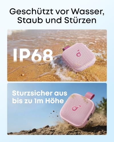 soundcore by Anker Boom Go 3i, tragbarer Lautsprecher mit 15W Sound, Rosa – Ansicht 5