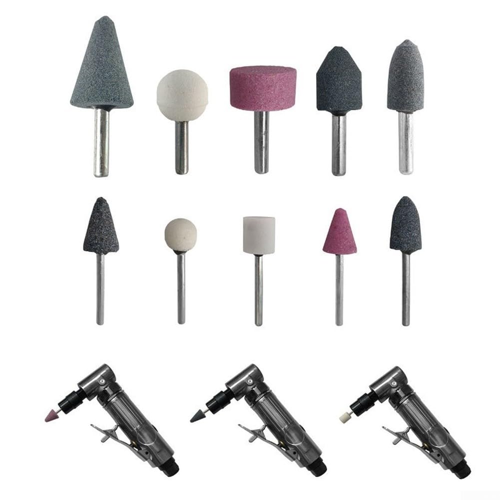 Kit smerigliatrice pneumatica a 90 gradi 39 pezzi Set di strumenti per lucidatura pneumatica per legno, lavorazione dei metalli, scultura, incisione, levigatura, con teste di rettifica, dischi e