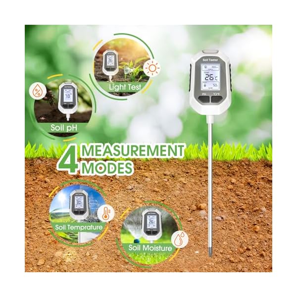 4-in-1-Soil-Moisture-Meter-Digital-Plant-TemperatureSoil-MoisturePH-MeterSunlight-Intensity-Backlight-LCD-Display-Soil-Test-Meter-for-Gardening-Farming-and-Outdoor-Plants 4-in-1-Soil-Moisture-Meter-Digital-Plant-TemperatureSoil-MoisturePH-MeterSunlight-Intensity-Backlight-LCD-Display-Soil-Test-Meter-for-Gardening-Farming-and-Outdoor-Plants
